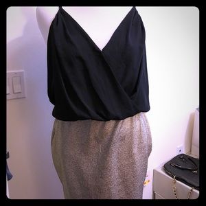 Plus size black/gold one-piece dress